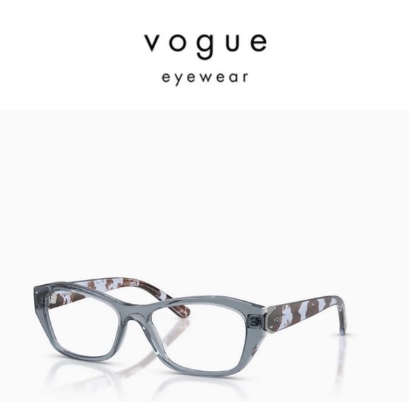 Vogue VO5676 Transparent‎ Blue Women\'s Reading Glasses Demo Lens NIB